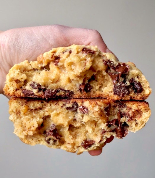 Thick Doughy Chocolate Chip Walnut cookie recipe remake from levain bakery