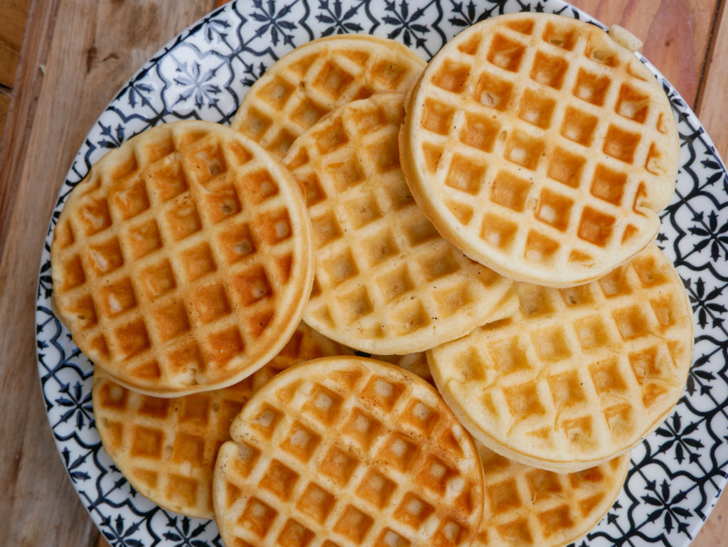 plate of fluffy waffles