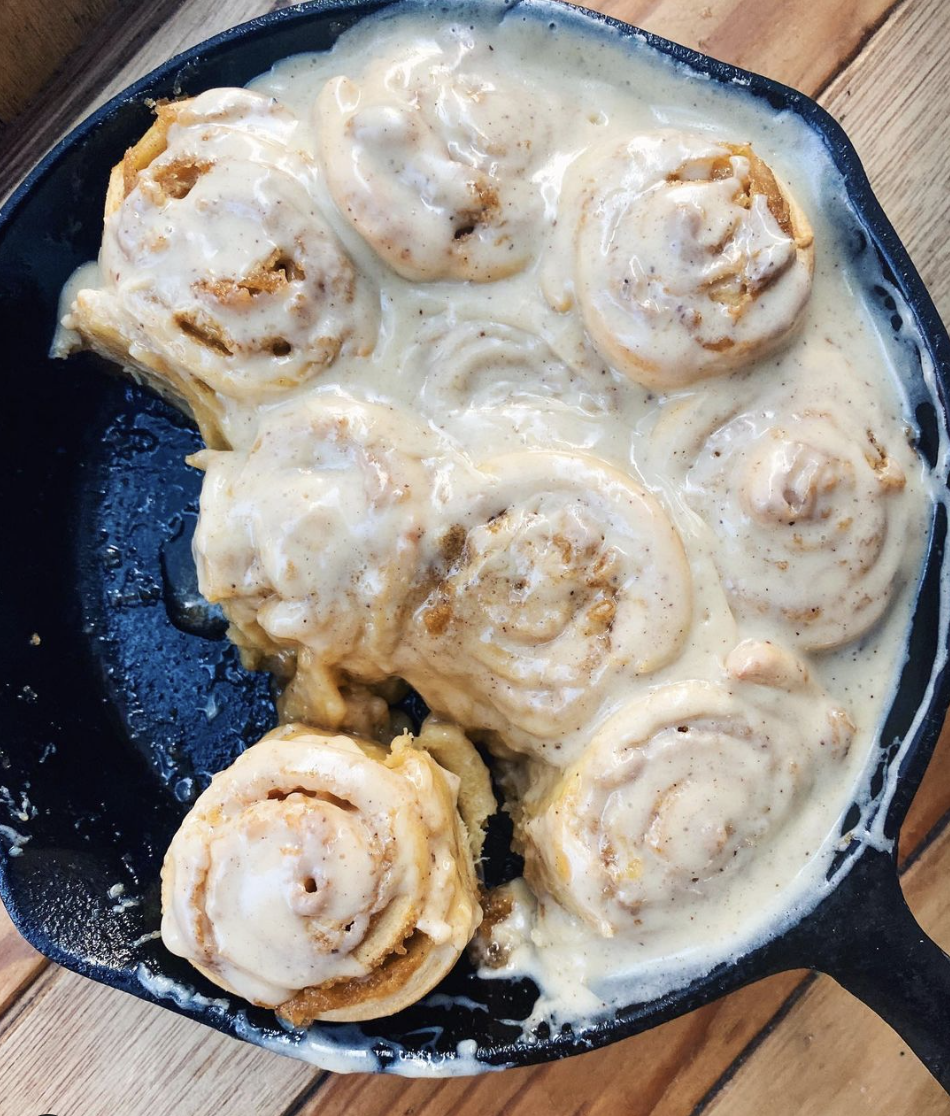 yeast free brown butter sticky rolls
