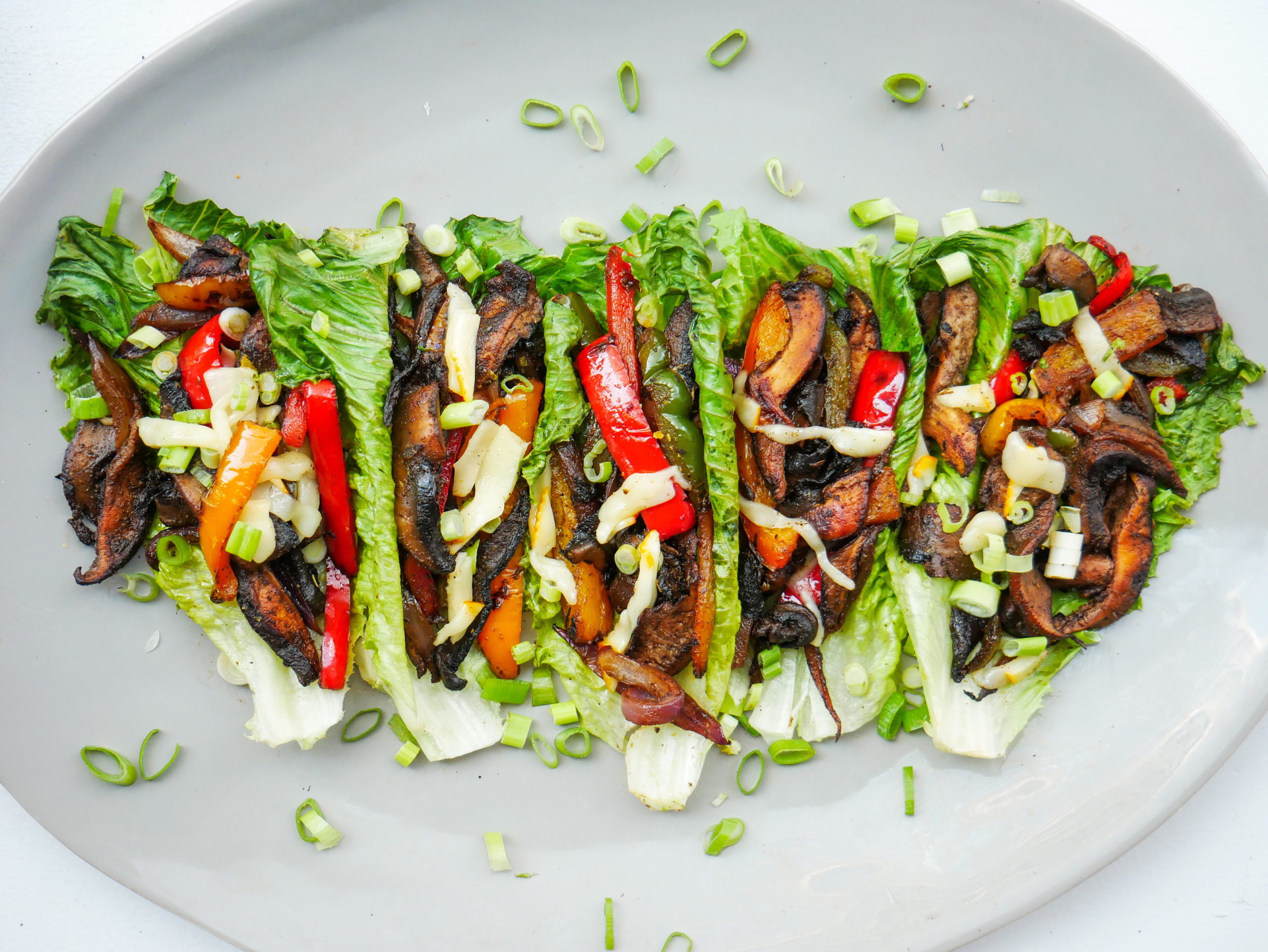 vegan philly cheesesteak lettuce wraps
