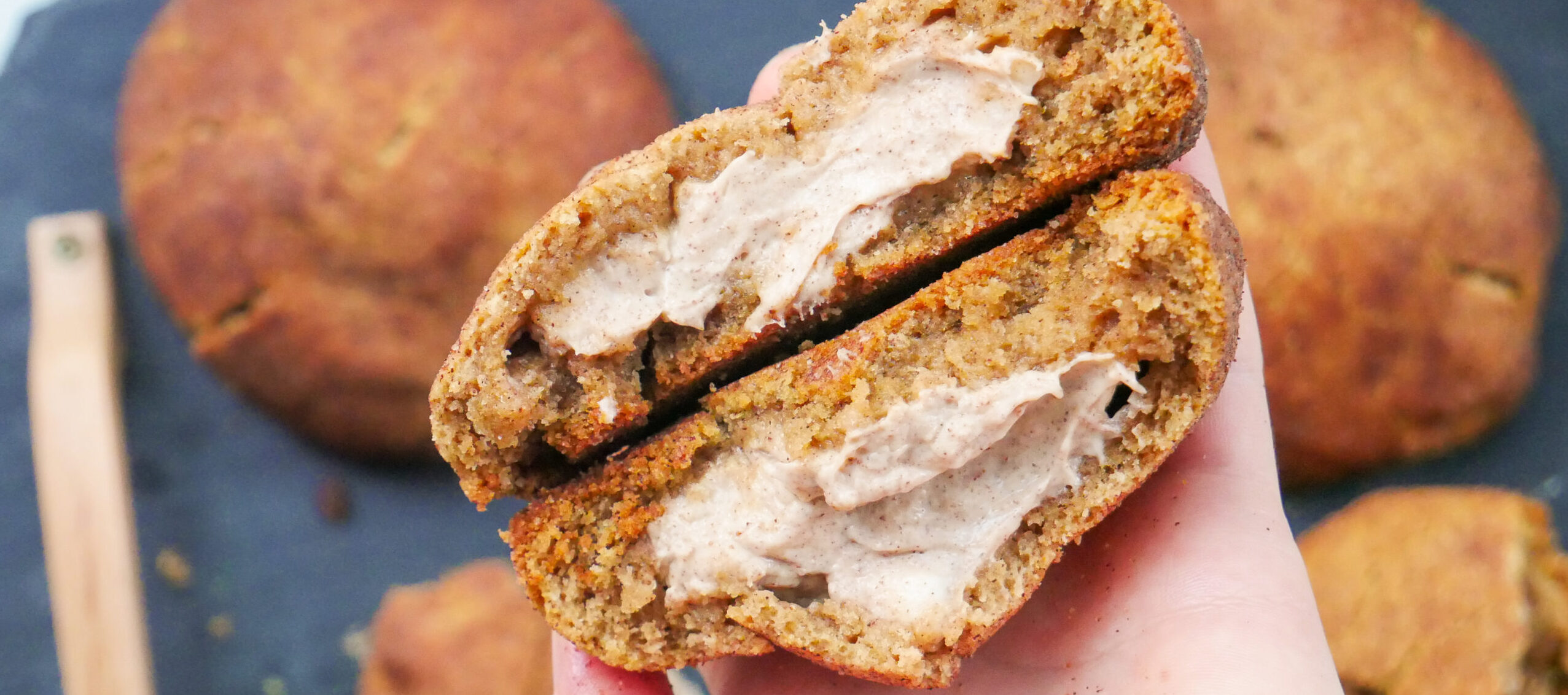 Snickerdoodles Stuffed with Maple Cream Cinnamon Cream Cheese Frosting
