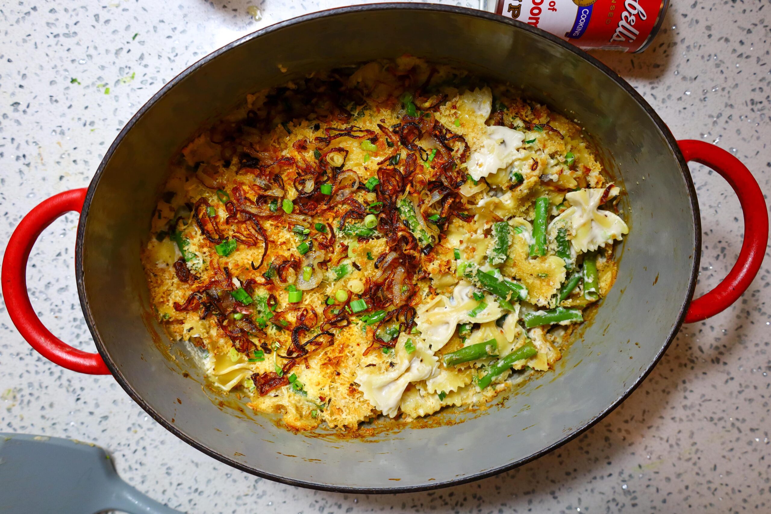 green bean casserole pasta bake