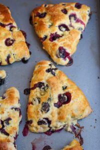 blueberry scones with honey miso butter