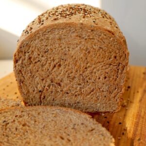 whole wheat everything flax bread