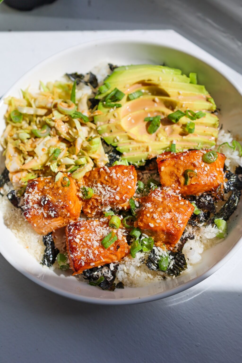 Spicy Salmon Crunch Bowl – Dining with Skyler