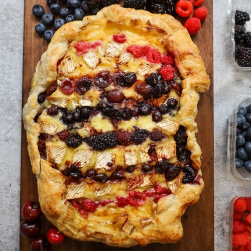 baked brie cherry berry galette