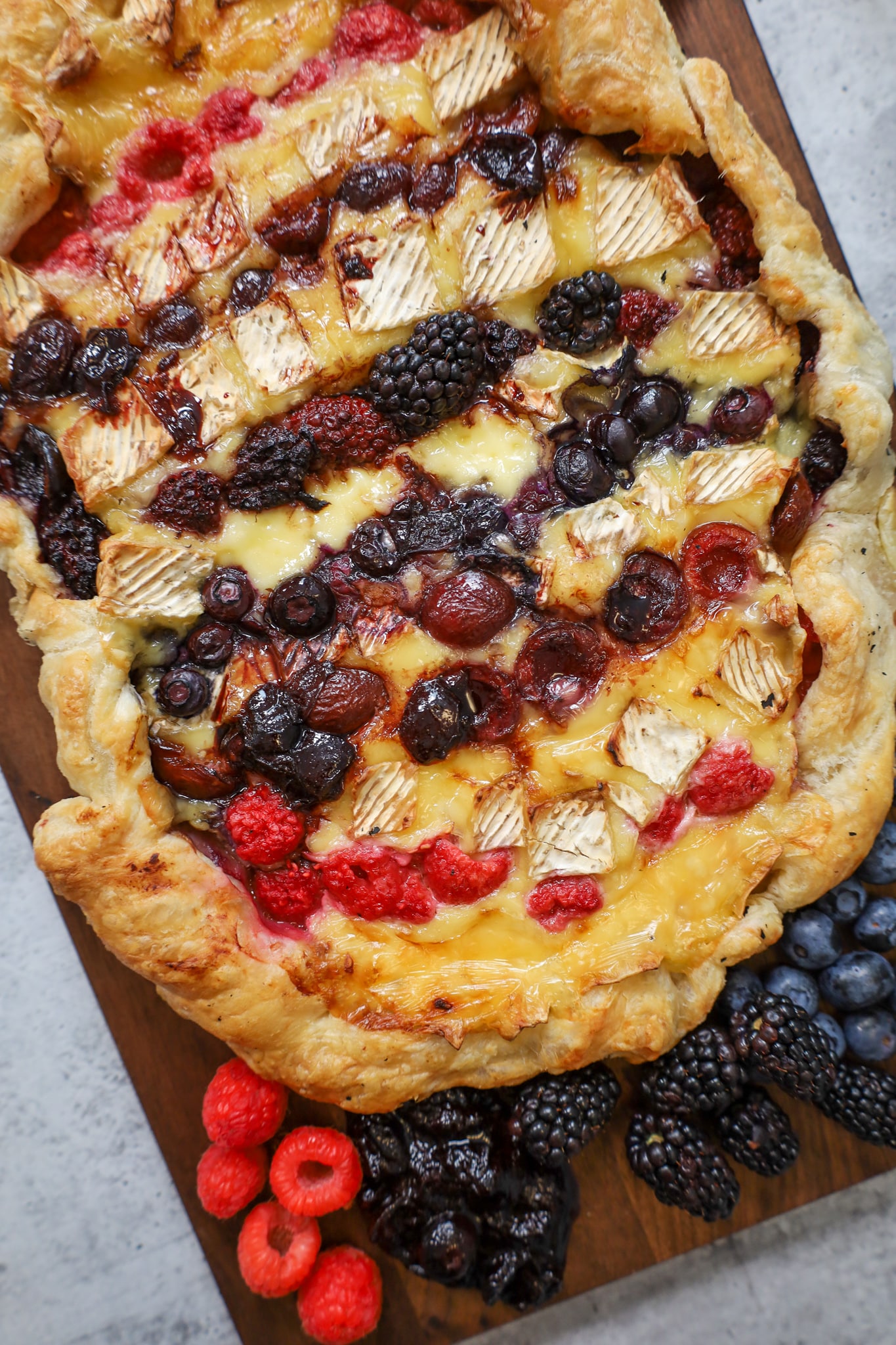 baked brie cherry berry galette