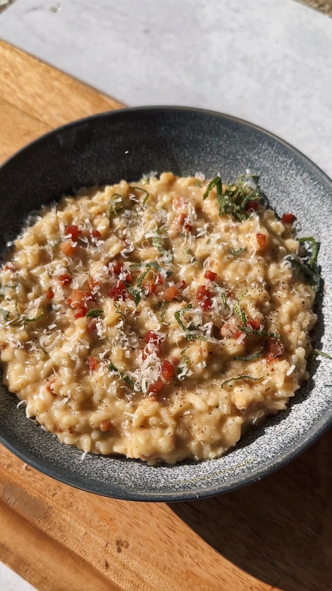 Chestnut Risotto with Pancetta and Sage Dining with Skyler