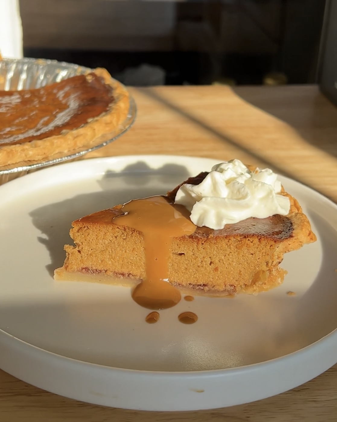 Cranberry Pumpkin Pie with Salted Dulce de Leche