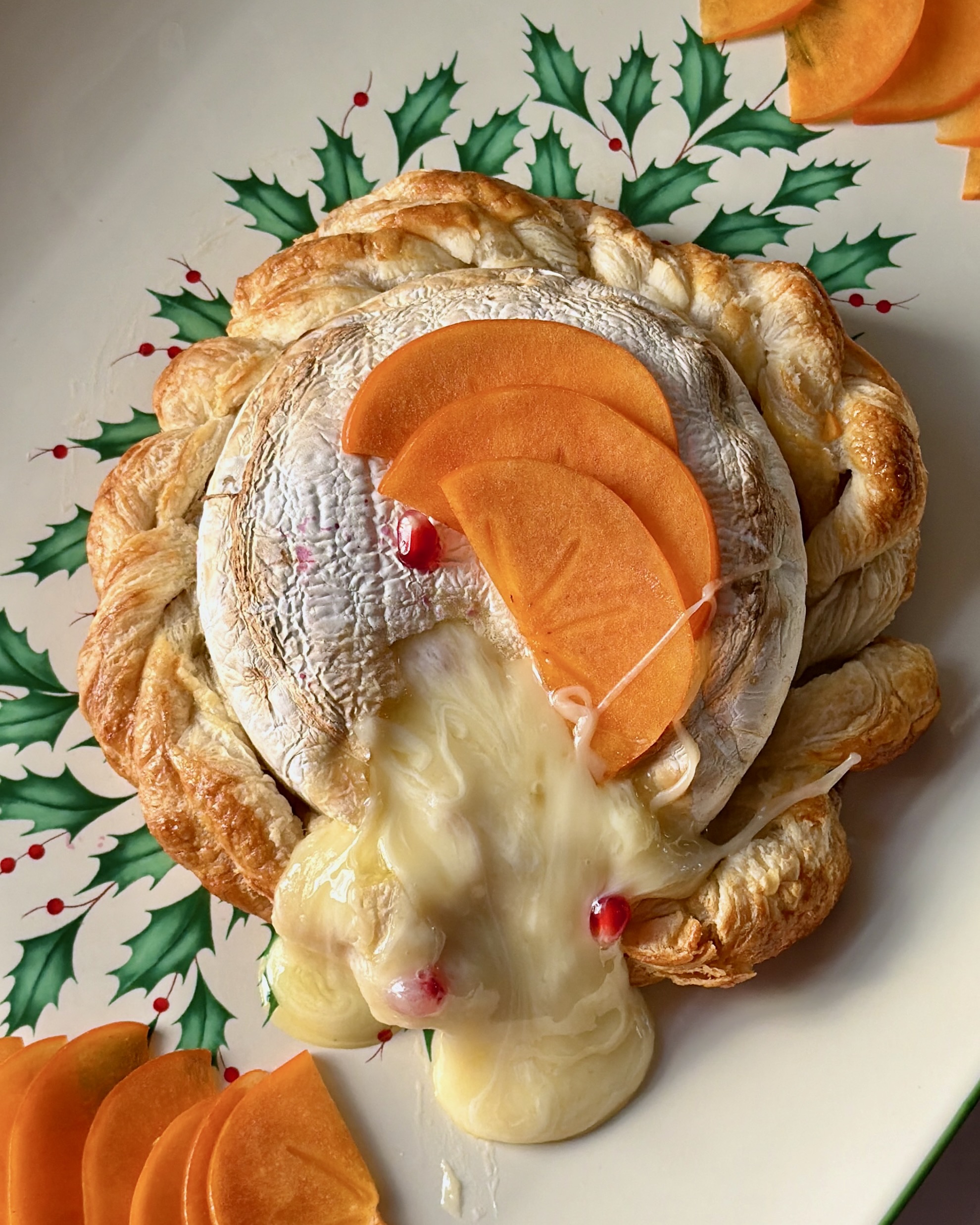Persimmon Baked Brie Wreath