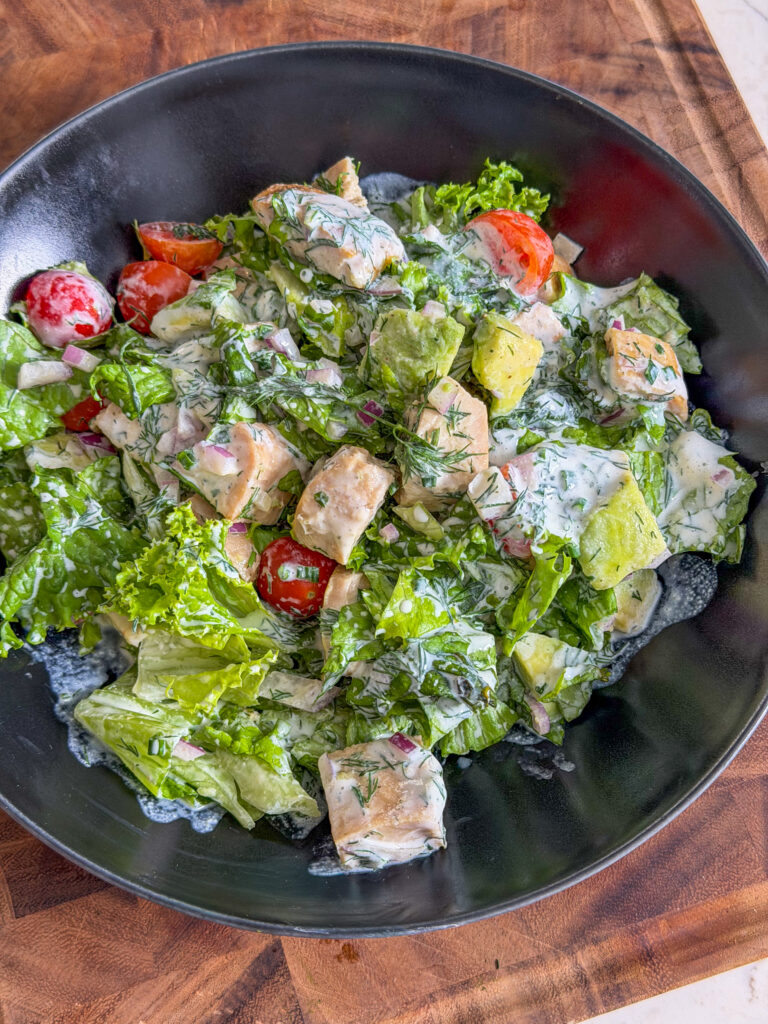 This chicken ranch salad is perfect for weeknight dinner