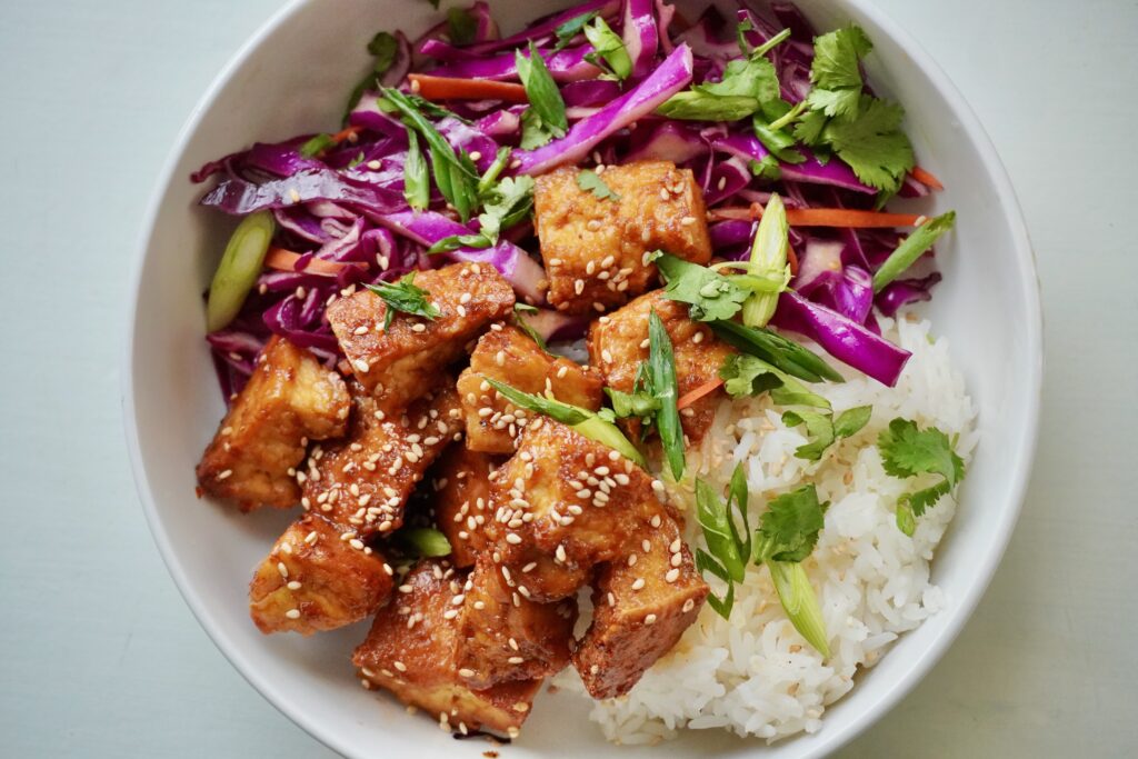 crispy orange tofu