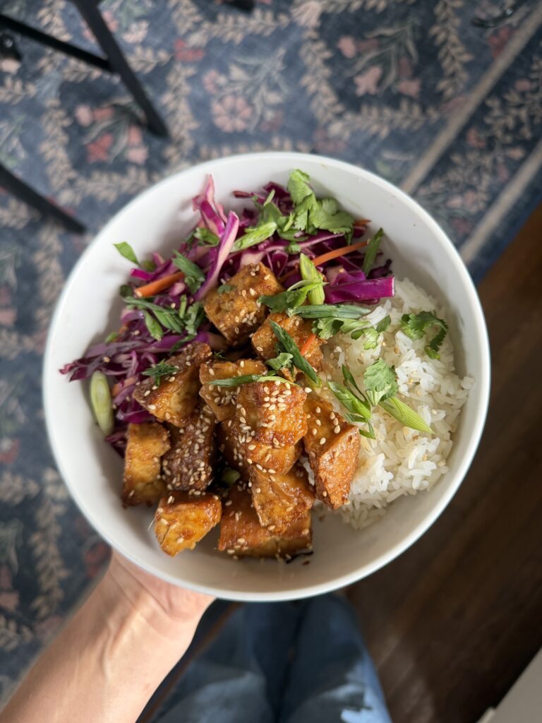 crispy tofu bowl