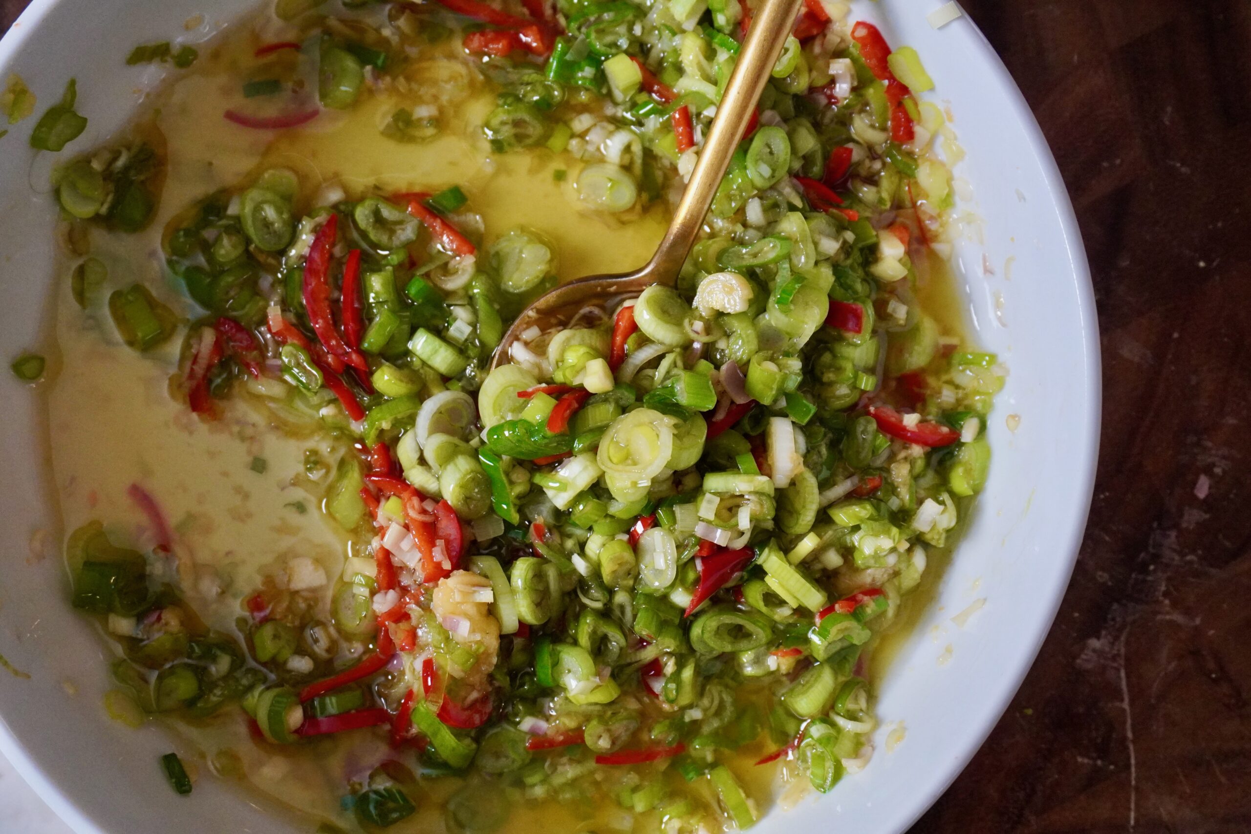 Sizzling Lemongrass Scallion Oil