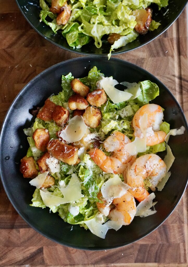 This cauliflower gnocchi with shrimp is best eaten fresh.