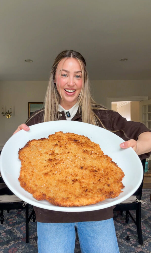 Sheet pan chicken cutlet with crunchy breadcrumb coating for a weeknight dinner
