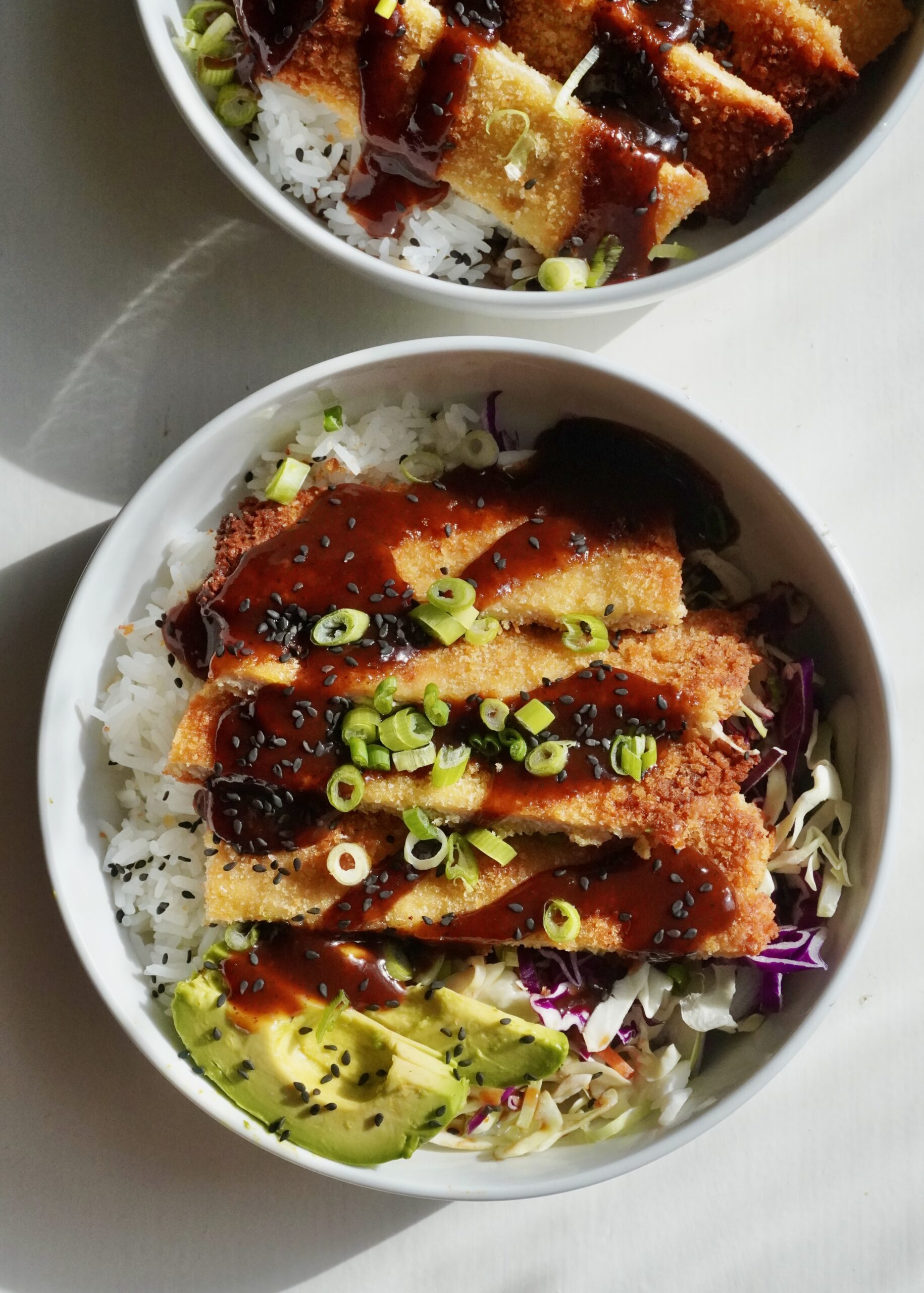 Crispy Ground Chicken Katsu Bowls