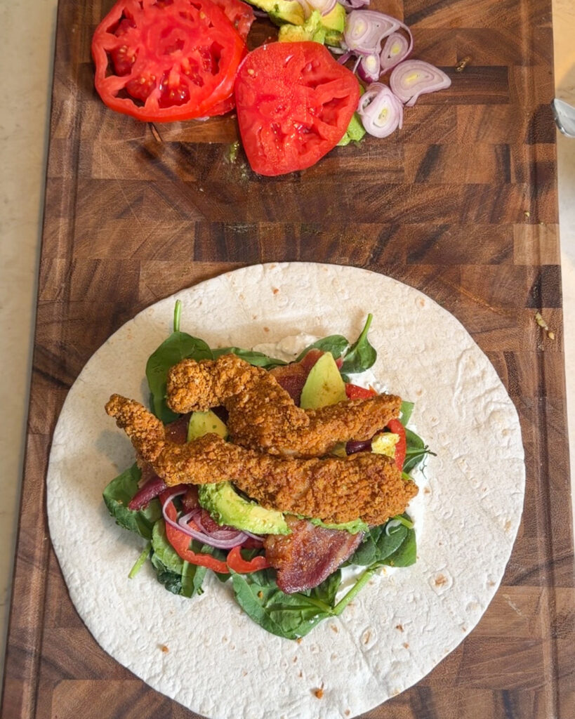 high protein chicken wraps - BLT