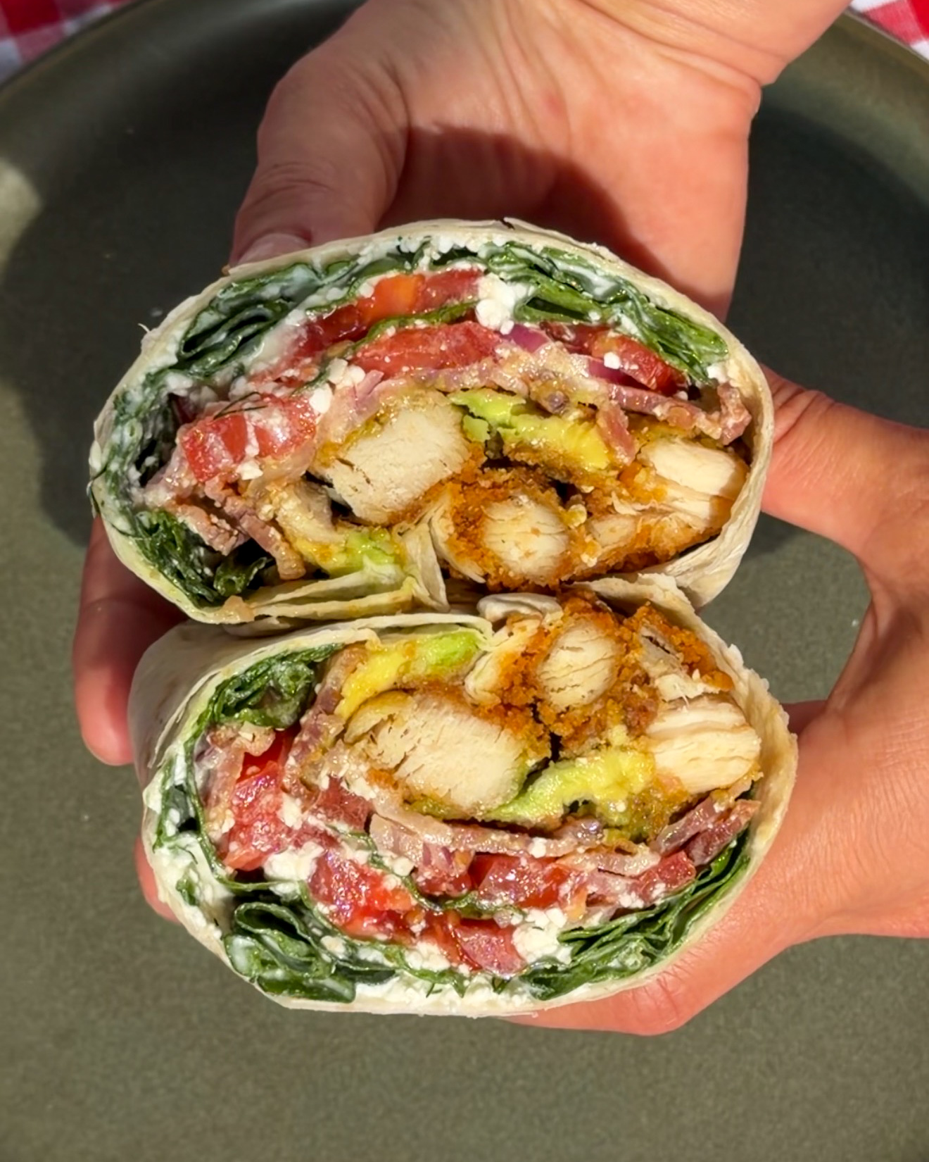 High Protein BLT Ranch Chicken Wraps