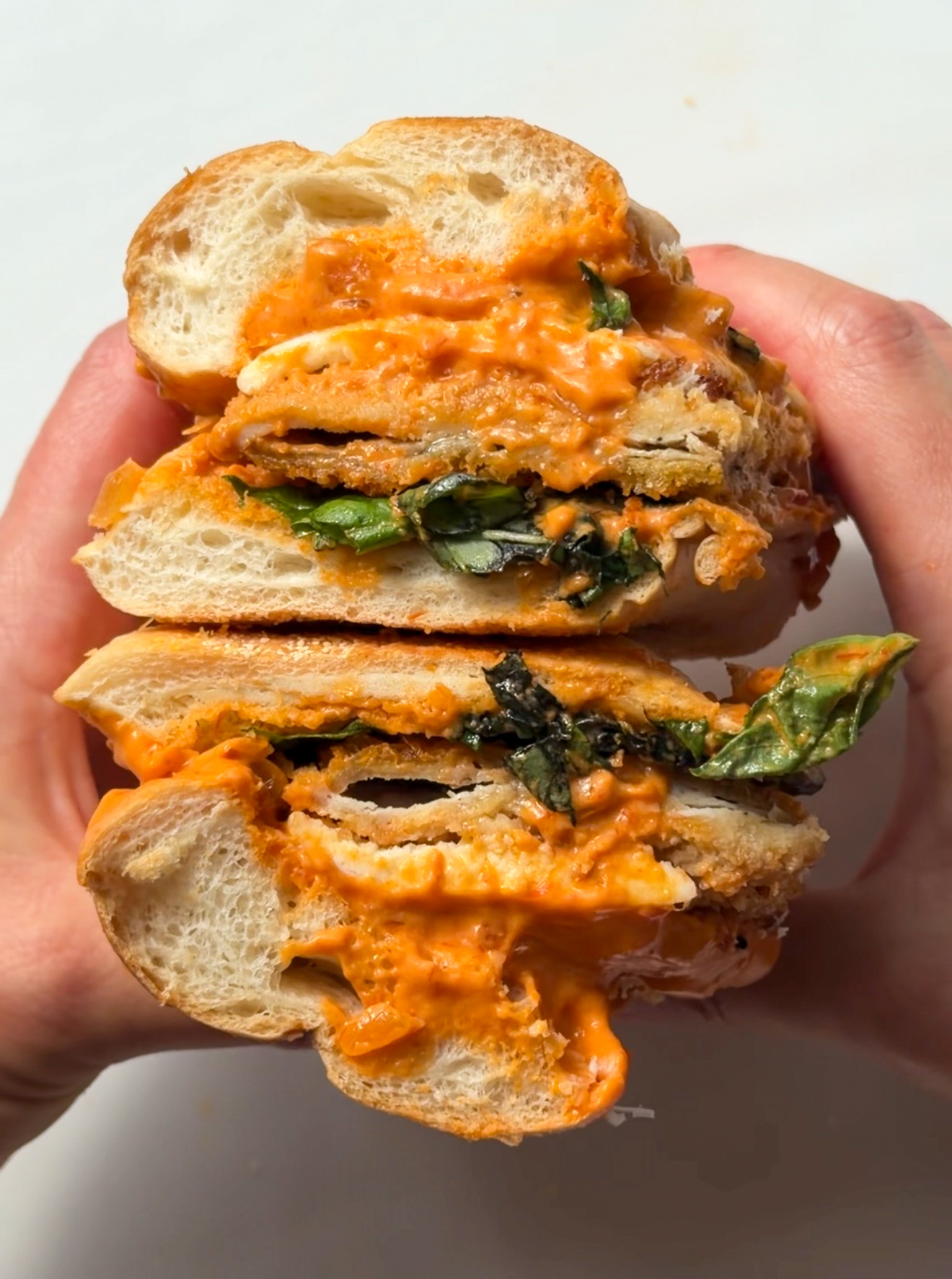 Spicy Vodka Chicken Cutlet Sandwich